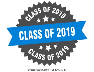 Class 2019 Blue Sign Class 2019 Stock Vector (Royalty Free) 1530774737