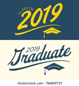 Class of 2019 Congratulations Grad Typography 