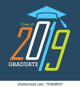 Class of 2019 Congratulations Graduate Typography 