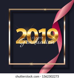 Class of 2019  Graduarion Education Background. Vector Illustration EPS10
