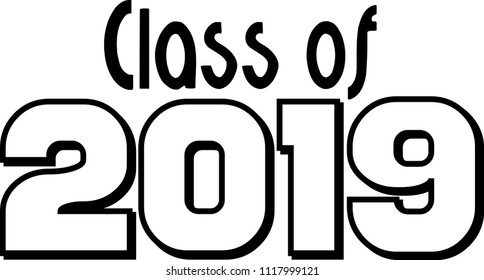 Class of 2019 Outlined Letters