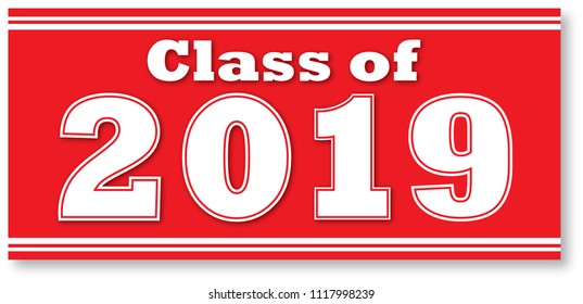 Class Of 2019 Red Banner