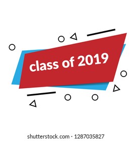 class of 2019 sign, emblem, label, badge,sticker. class of 2019 paper origami speech bubble. bestseller tag. class of 2019 banner. Designed for your web site design, logo, app, UI - Vektor 