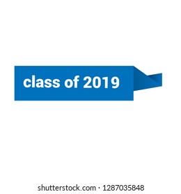 class of 2019 sign, emblem, label, badge,sticker. class of 2019 paper origami speech bubble. bestseller tag. class of 2019 banner. Designed for your web site design, logo, app, UI - Vektor 