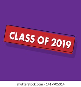 class of 2019 stamp - original label,sticker,tag