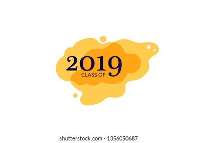 Class of 2019. Vector illustration.  Graduation logo. Template for graduation design, party, yearbook
