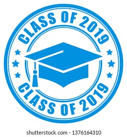 Class of 2019 vector label on white background