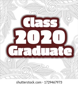 class of 2020 graduate greeting card