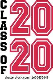 Class of 2020 red  twenty