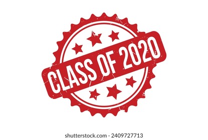 Class of 2020 rubber grunge stamp seal vector