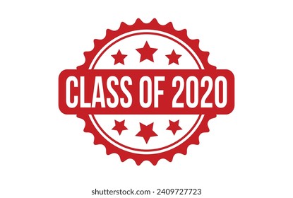 Class of 2020 rubber grunge stamp seal vector