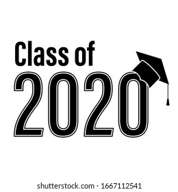 Class 2020 School Graduation Congrats Vector Stock Vector (Royalty Free ...