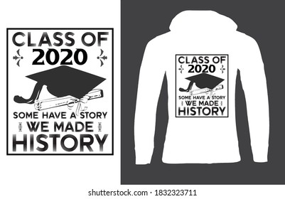 class of 2020. Stylish geometric t-shirt and apparel modern design, typography, print, Global swatches, vector illustration