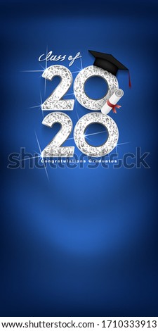 Class of 2020 Vector text for graduation silver design, congratulation event, T-shirt, party, high school or college graduate. lettering for greeting, invitation card