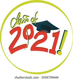 Class Of 2021 Colorful Badge