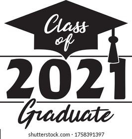 Class of 2021 Graduate with Cap Banner