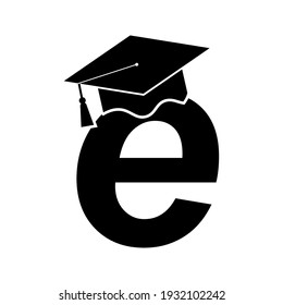 The class of 2021. graduation hats symbol. vector illustration
