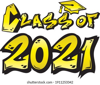 Class of 2021 Graffiti Tag Design