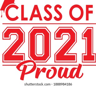 Class of 2021 PROUD  Red Banner