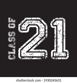 Class Of 2021 T shirt design Vector