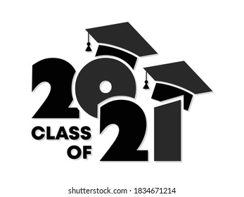 Class of 2021 Text Design vector.