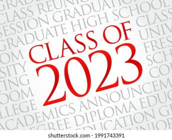 CLASS OF 2021 word cloud collage, education concept background