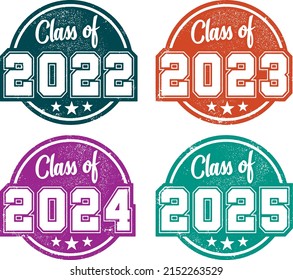 Clase de sellos de graduación de 2022, 2023, 2024 y 2025