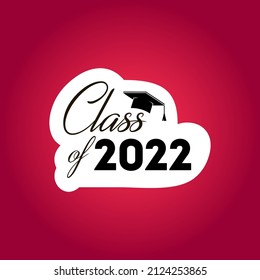 Class of 2022 card vector illustration design.