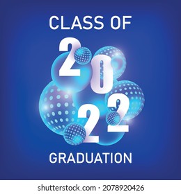Klasse des Graduierungstextes 2022 für Karten, Einladungen oder Banner