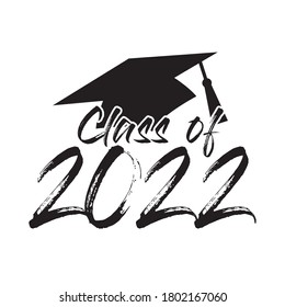 Class of 2022, Lettering Vector illustration, T shirt Design, White Background 