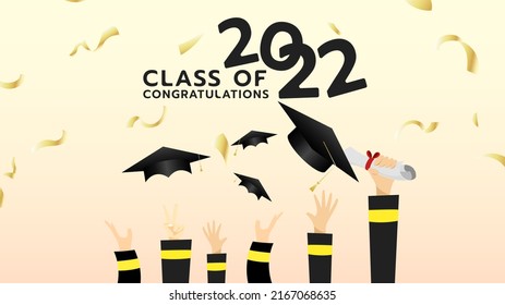 Class of 2022 logo simple. Congratulations Graduates Class 2022 isolated on background ,Vector illustration EPS 10