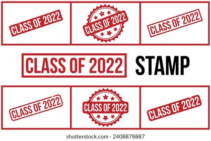 Class of 2022 Rubber Stamp Set Vector