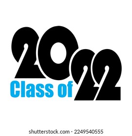 class of 2022 year icon symbol banner isolated on background