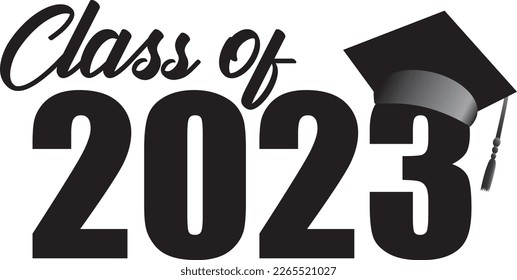 Class of 2023 Graphic Logo Black and White