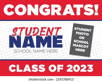 Class Of 2023 Yard Sign | Template For Graduating Seniors