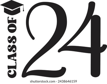 Class of 2024 Background, Greeting Card vector
