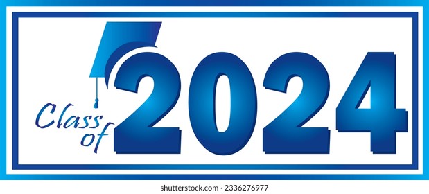 Class of 2024 Blue Gradient Box