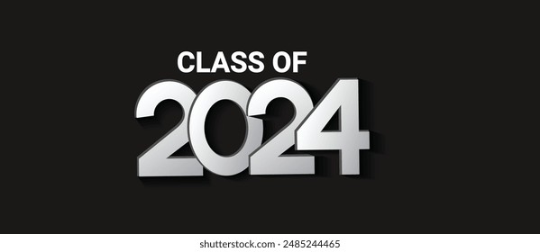 Class of 2024 Congratulations graduates celebration design for college, high school, university