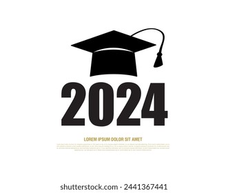 class of 2024 congratulations graduates vector graphic design
