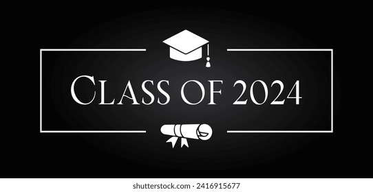 Class Of 2024 Congratulations Text Illustration Design