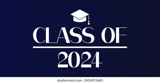 Class Of 2024 Congratulations Text Illustration Design