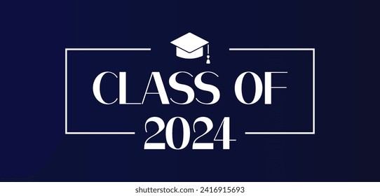 Class Of 2024 Congratulations Text Illustration Design