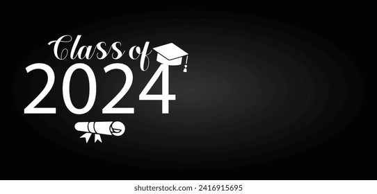 Class Of 2024 Congratulations Text Illustration Design