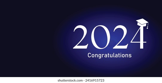 Class Of 2024 Congratulations Text Illustration Design