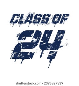 Class of 2024 design, College t-shirt design printable text vector