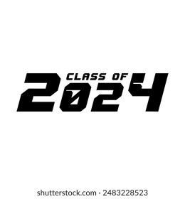 Class of 2024 design, College t-shirt design printable text vector	