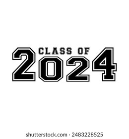 Class of 2024 Design, College T-Shirt Design druckbare Text-Vektorgrafik	