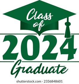 Class of 2024 Graduate Green Graphic