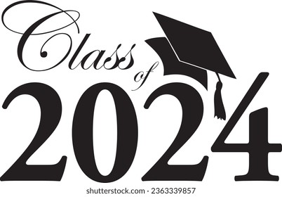 Class of 2024 Graduation Clip Art