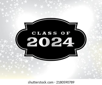 Class Of 2024 Graduation Emblem Illustration Stock Vector | Adobe Stock